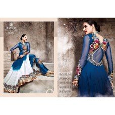 Blue and White ZOYA SAPPHIRE WEDDING WEAR DESIGNER DRESS